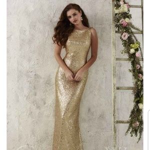 Christina Wu Gold Bridesmaid Dress